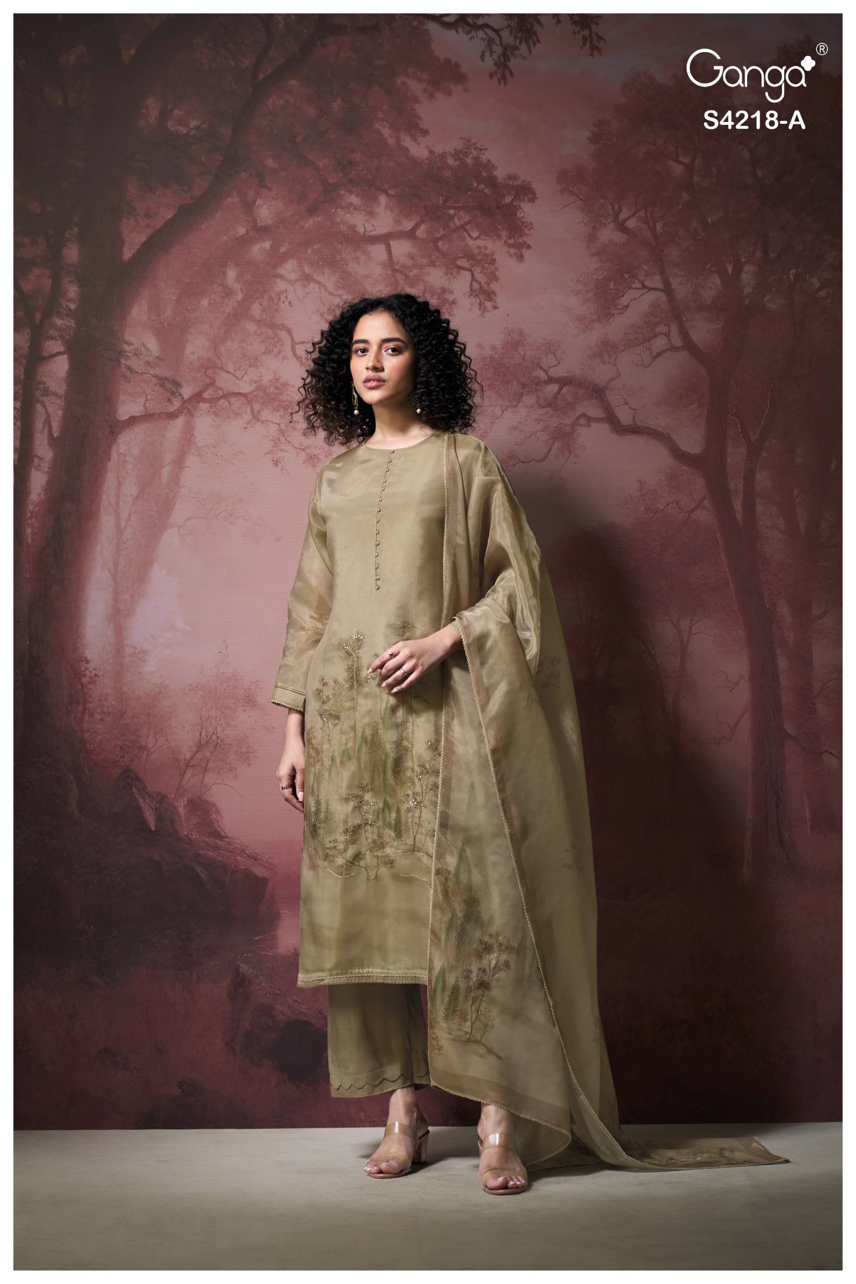IVELLA 4218 Series By GANGA FASHION Stylish Beautiful Colourful Silk Dresses At Wholesale Price